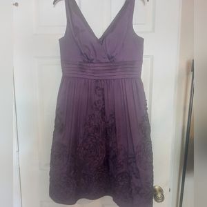 Purple v-neck dress